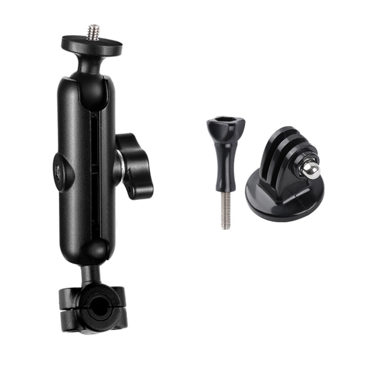 Soporte de montaje Biela de 9 cm, cabezal esférico de 20 mm, fijo para espejo retrovisor de motocicleta con adaptador de trí…