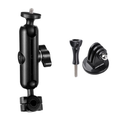 Soporte de montaje Biela de 9 cm, cabezal esférico de 20 mm, fijo para espejo retrovisor de motocicleta con adaptador de trí…
