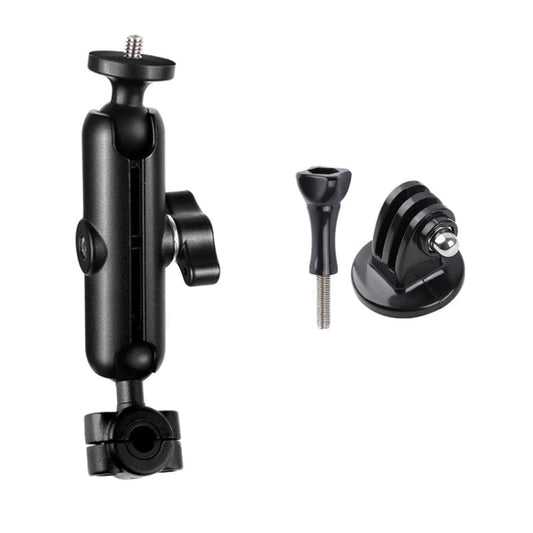 Soporte de montaje Biela de 9 cm, cabezal esférico de 20 mm, fijo para espejo retrovisor de motocicleta con adaptador de trí…