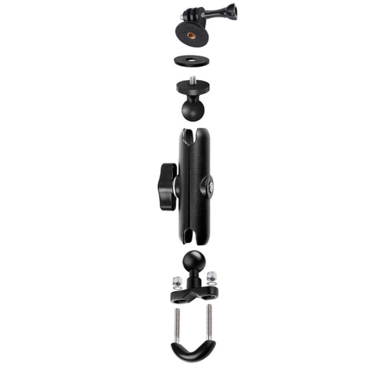 Soporte de montaje Varilla de conexión de 9 cm, fijo para manillar de motocicleta con cabeza esférica de 20 mm con adaptador…