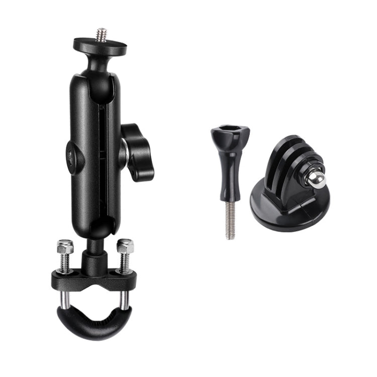 Soporte de montaje Varilla de conexión de 9 cm, fijo para manillar de motocicleta con cabeza esférica de 20 mm con adaptador…