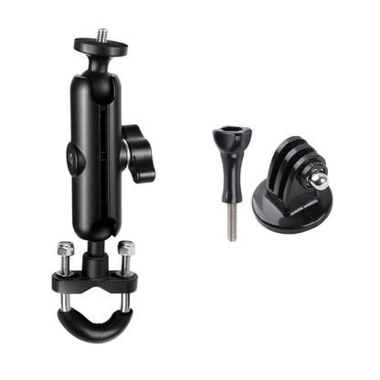 Soporte de montaje Varilla de conexión de 9 cm, fijo para manillar de motocicleta con cabeza esférica de 20 mm con adaptador…