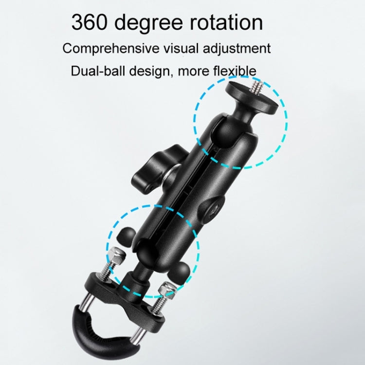 Soporte de montaje Varilla de conexión de 9 cm, fijo para manillar de motocicleta con cabeza esférica de 20 mm con adaptador…