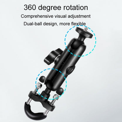 Soporte de montaje Varilla de conexión de 9 cm, fijo para manillar de motocicleta con cabeza esférica de 20 mm con adaptador…