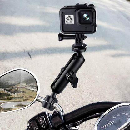 Soporte de montaje Varilla de conexión de 9 cm, fijo para manillar de motocicleta con cabeza esférica de 20 mm con adaptador…