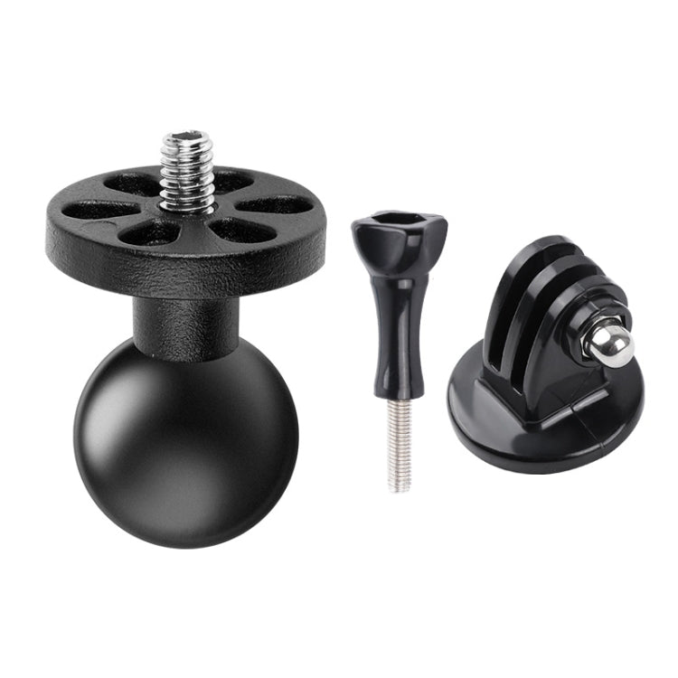 Soporte de montaje Tornillo de 1/4 de pulgada fijo para motocicleta con cabeza esférica de 25 mm con adaptador de trípode y……