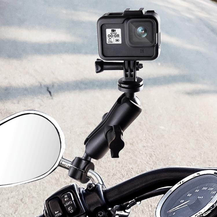 Soporte de montaje Tornillo de 1/4 de pulgada fijo para motocicleta con cabeza esférica de 25 mm con adaptador de trípode y……