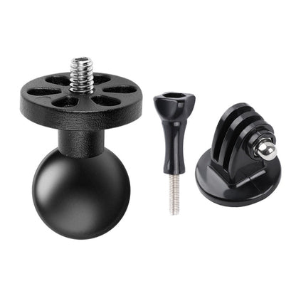 Soporte de montaje Tornillo de 1/4 de pulgada fijo para motocicleta con cabeza esférica de 25 mm con adaptador de trípode y…