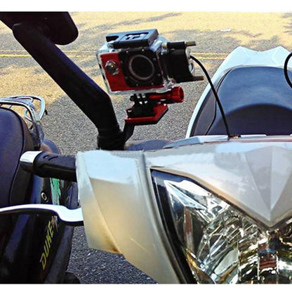 Soporte de soporte Espejo retrovisor de motocicleta CNC fijo de aleación de aluminio para GoPro Hero12 Black / Hero11 /10/9/…