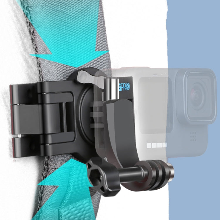 Soporte de mochila de hombro RUIGPRO con correa de liberación rápida giratoria de 360 grados para GoPro Hero12 Black / Hero1…