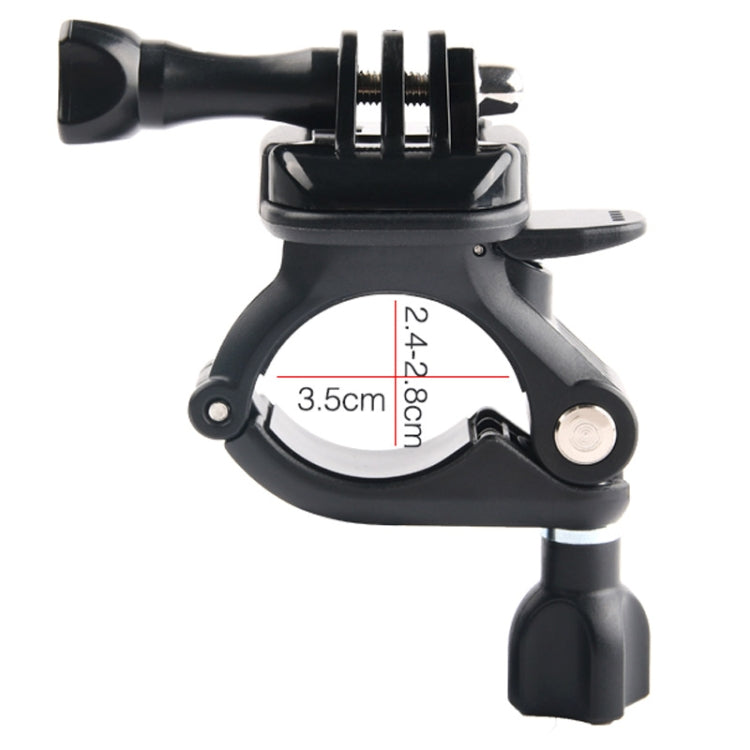 Soporte de fijación GP435 para manillar de motocicleta y bicicleta de tamaño pequeño para GoPro Hero12 Black / Hero11 /10/9/…