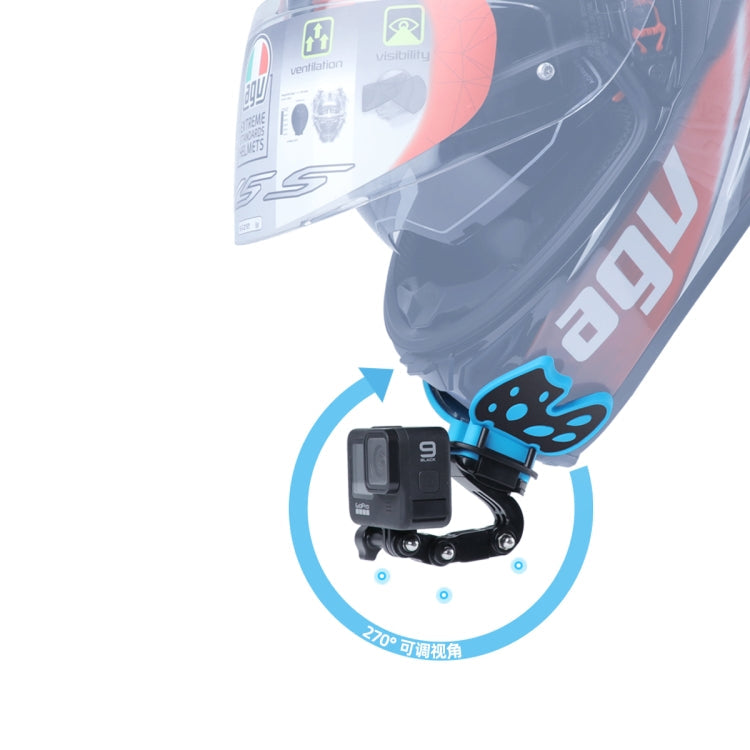 Adaptador de montaje para casco de mariposa para GoPro Hero12 Black / Hero11 /10/9/8/7/6/5, Insta360 Ace / Ace Pro, y otras……