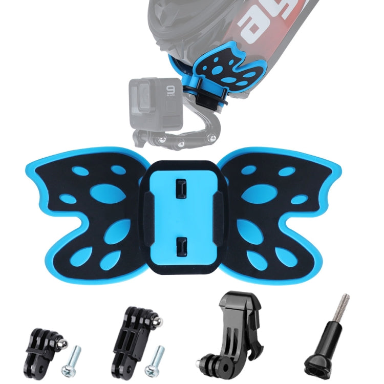 Adaptador de montaje para casco tipo mariposa con brazo pivotante de 3 vías, hebilla con gancho en J y tornillo largo para G…