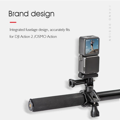 Soporte de montaje fijo para manillar de bicicleta actualizado STARTRC para DJI Osmo Action (negro) — imagen 3
