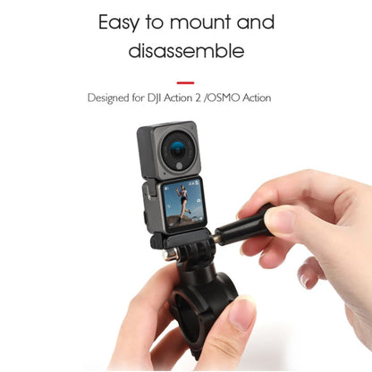 Soporte de montaje fijo para manillar de bicicleta actualizado STARTRC para DJI Osmo Action (negro) — imagen 8