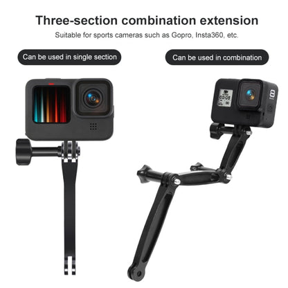 Extensor de agarre de brazo de extensión de aluminio conjunto para GoPro Hero 12 Black / Hero11 /10/9/8/7/6/5, Insta360 Ace……
