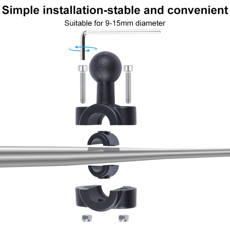 Soporte de montaje fijo para manillar del asiento delantero del automóvil con cabezal esférico de 21 mm con adaptador para t…