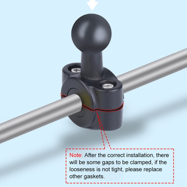 Soporte de montaje fijo para manillar del asiento delantero del automóvil con cabezal esférico de 21 mm con adaptador para t…