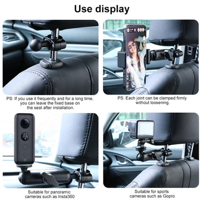 Soporte de montaje fijo para manillar del asiento delantero del automóvil con cabezal esférico de 25 mm con adaptador para t…