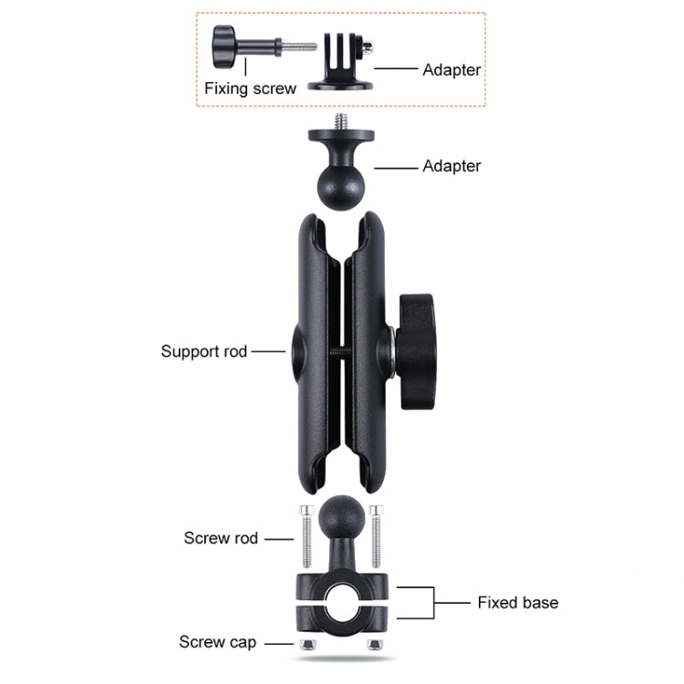Soporte de montaje fijo para manillar del asiento delantero del automóvil con cabezal esférico de 25 mm con adaptador para t…
