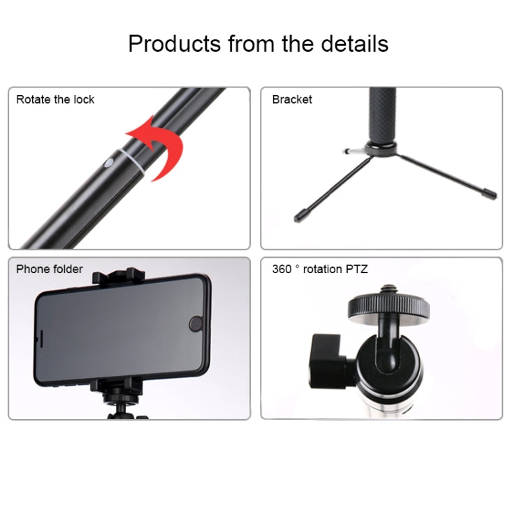 Soporte para trípode plegable con agarre de 30-93 cm, monopié y palo selfie multifuncional para GoPro Hero12 Black / Hero11……