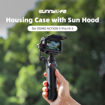 Estuche Pro / 4 / 3 Sunnylife protector Marco Adaptador de montaje Carcasa de parasol para DJI Osmo Action 5 (Negro) — image…