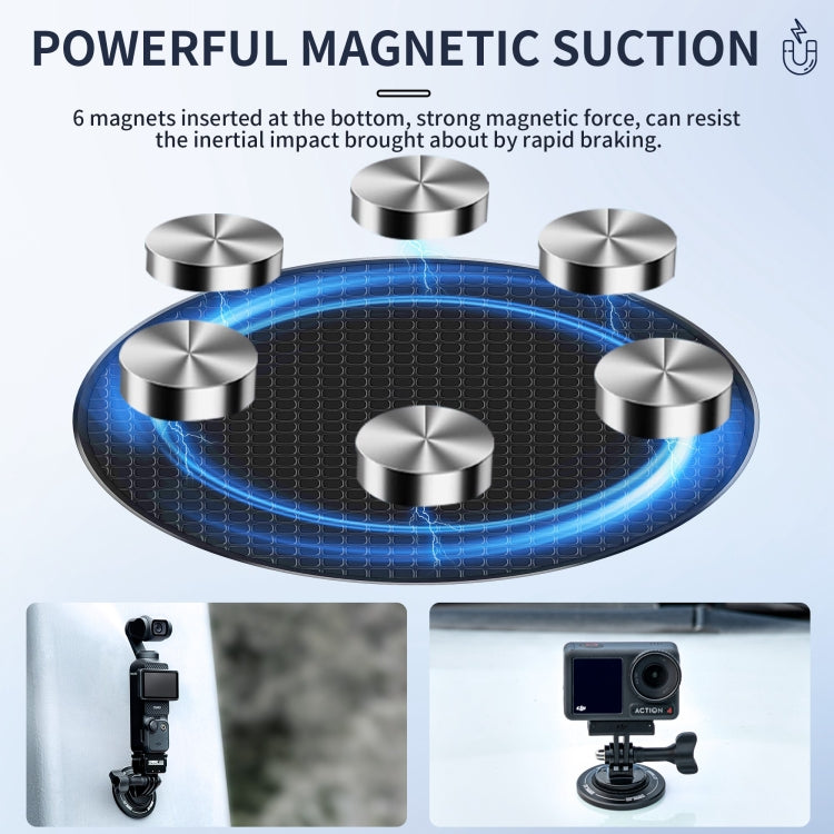 Base magnética STARTRC Montaje metálico de interfaz 1/4 para DJI Osmo Pocket 3 (negro) — imagen 4