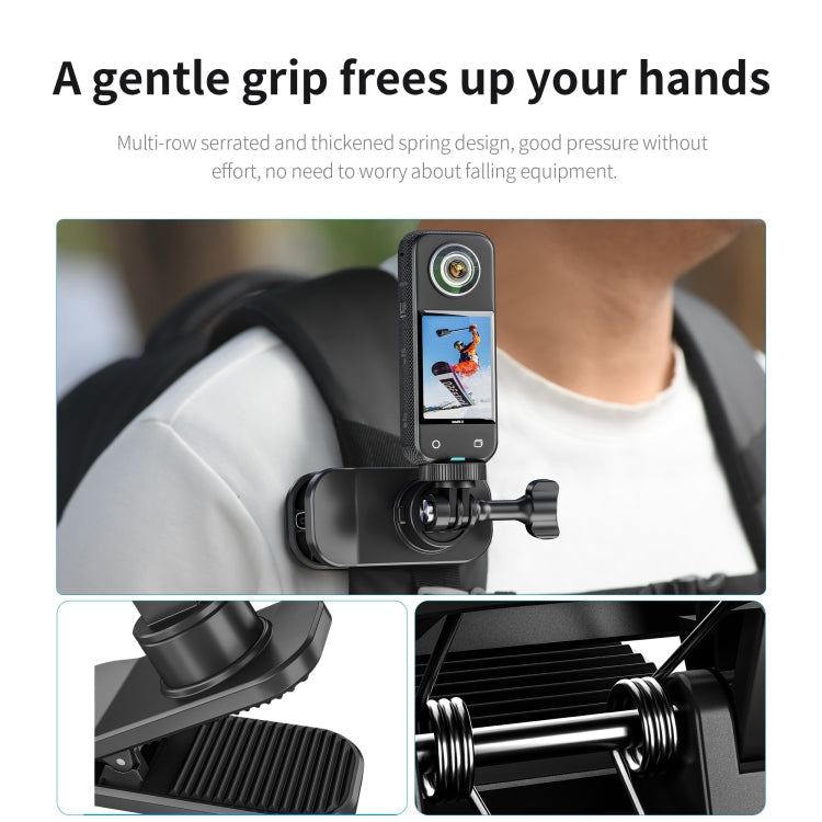 Soporte de succión STARTRC magnético con clip para mochila con rotación de 360 grados (negro) — imagen 3