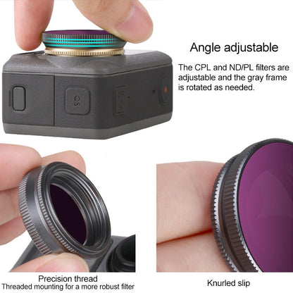 Filtro de lente Sunnylife OA-FI172 ND4 / PL ajustable para DJI Osmo Action — imagen 3