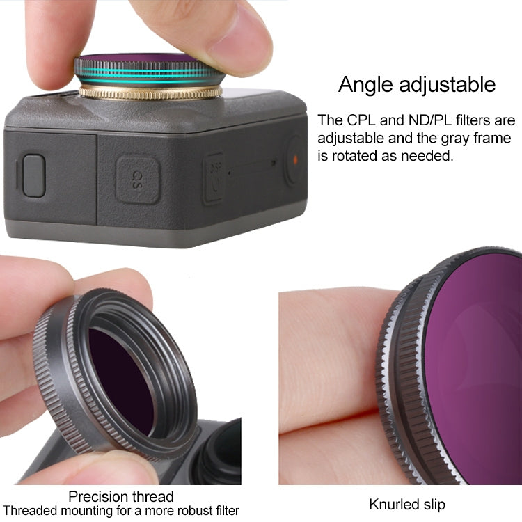 Filtro de lente Sunnylife OA-FI172 ND8 / PL ajustable para DJI Osmo Action — imagen 3