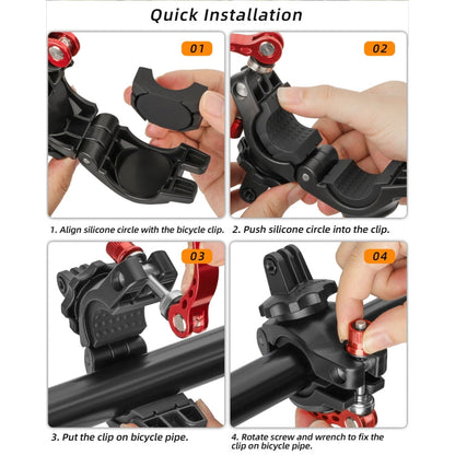 Clip de 19 Sunnylife Cámara deportiva Abrazadera Universal para bicicleta Rotación 360 -35 mm (negro) — imagen 11