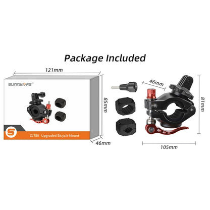 Clip de 19 Sunnylife Cámara deportiva Abrazadera Universal para bicicleta Rotación 360 -35 mm (negro) — imagen 12