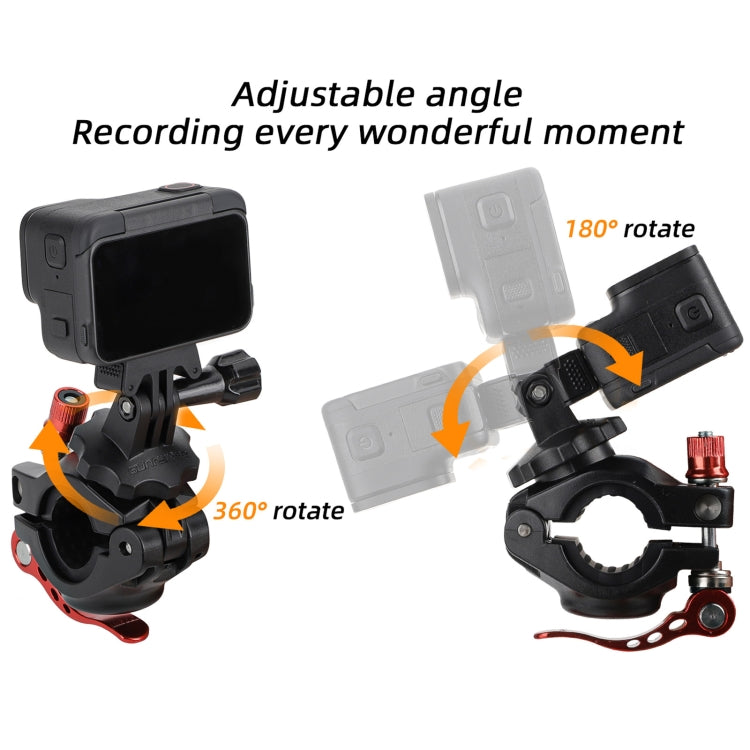 Clip de 19 Sunnylife Cámara deportiva Abrazadera Universal para bicicleta Rotación 360 -35 mm (negro) — imagen 4