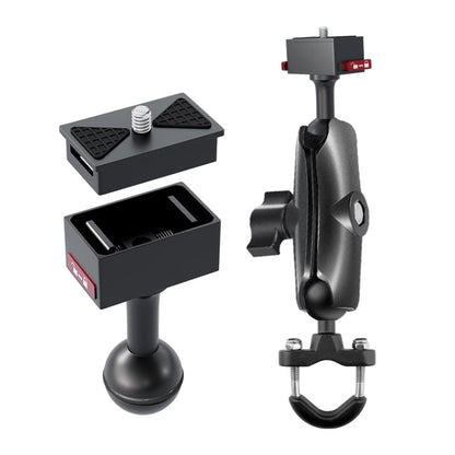 Base de liberación Adaptador de rápida de metal con rótula de 25 mm para GoPro, Insta360, y otras cámaras de acción (negro)