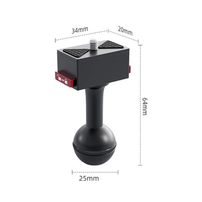 Base de liberación Adaptador de rápida de metal con rótula de 25 mm para GoPro, Insta360, y otras cámaras de acción (negro)…