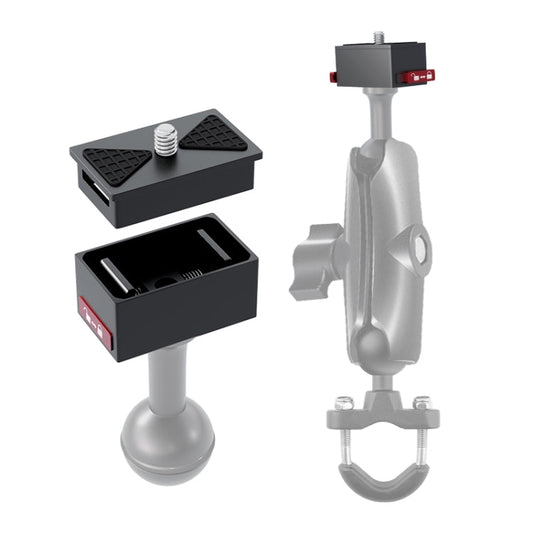 Base de liberación Adaptador de rápida de metal para GoPro, Insta360, y otras cámaras de acción (negro)
