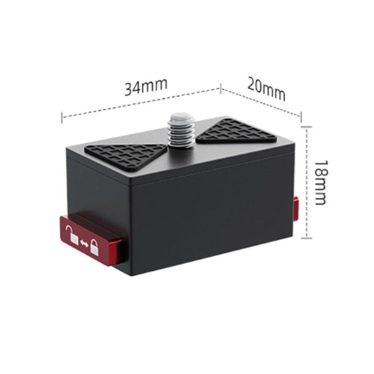 Base de liberación Adaptador de rápida de metal para GoPro, Insta360, y otras cámaras de acción (negro) — imagen 2