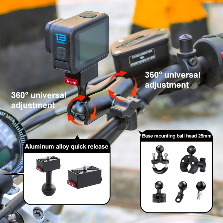 Base de liberación Adaptador de rápida de metal para GoPro, Insta360, y otras cámaras de acción (negro) — imagen 4