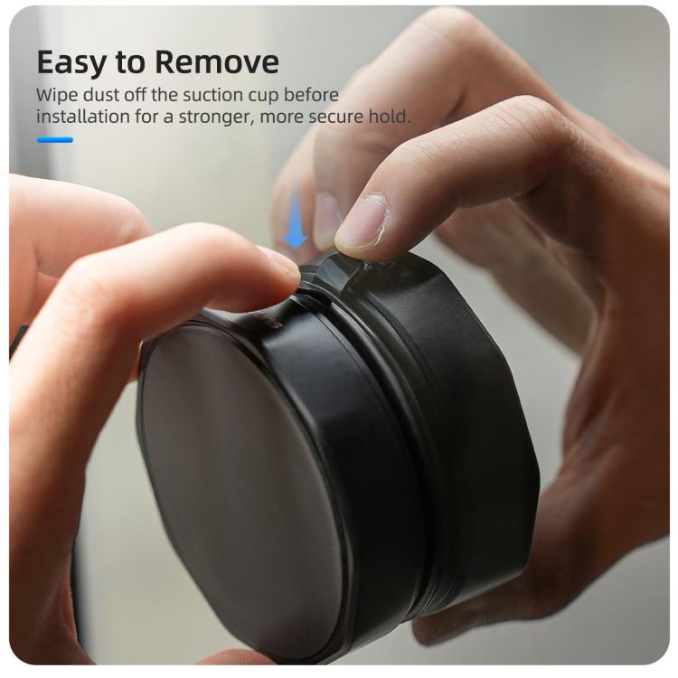 Base adaptadora de ventosa Universal Sunnylife con ventosa potente para cámara de acción para DJI Osmo 360 (negra) — imagen…