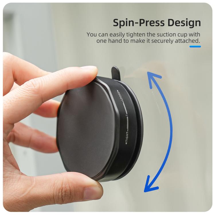 Base adaptadora de ventosa Universal Sunnylife con ventosa potente para cámara de acción para DJI Osmo 360 (negra) — imagen 4