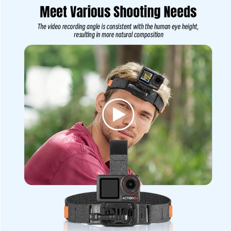 Correa para la cabeza ajustable STARTRC, magnética, ecológica, para Vlog POV, compatible con GoPro, Insta360, y otras cámara…