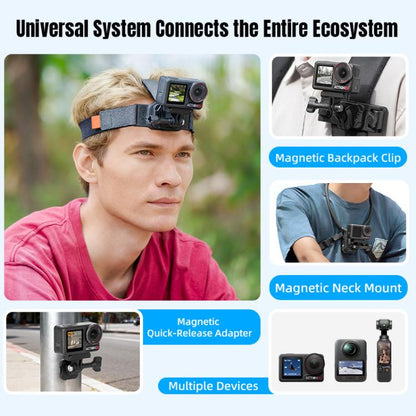 Correa para la cabeza ajustable STARTRC, magnética, ecológica, para Vlog POV, compatible con GoPro, Insta360, y otras cámara…