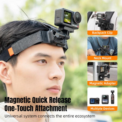 Correa para la cabeza ajustable STARTRC, magnética, ecológica, para Vlog POV, compatible con GoPro, Insta360, y otras cámara…