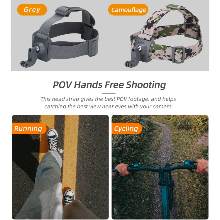 Correa Sunnylife TD672 para la cabeza ajustable Vlog POV Cinturón de montaje para GoPro, Insta360, y otras cámaras de acción…