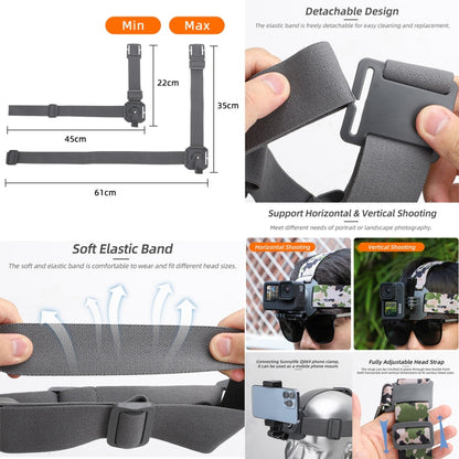 Correa Sunnylife TD672 para la cabeza ajustable Vlog POV Soporte Belt para GoPro, Insta360, y otras cámaras de acción para D…