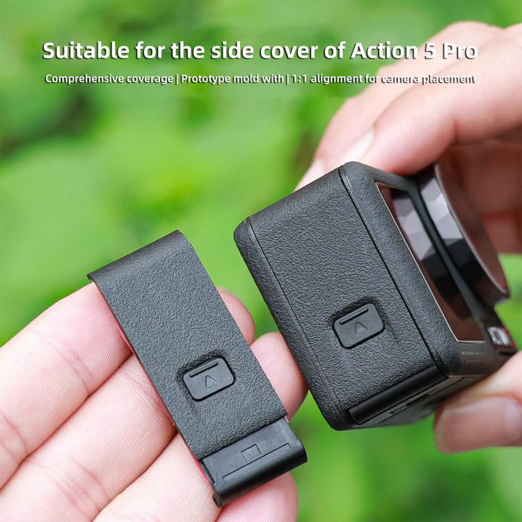 Tapa lateral de la batería para DJI Osmo Action 5 (negra) — imagen 3