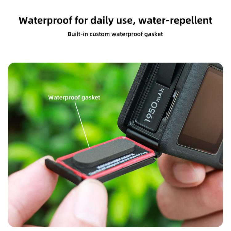 Tapa lateral de la batería para DJI Osmo Action 5 (negra) — imagen 5