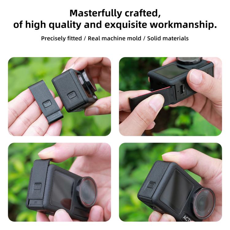 Tapa lateral de la batería para DJI Osmo Action 5 (negra) — imagen 7