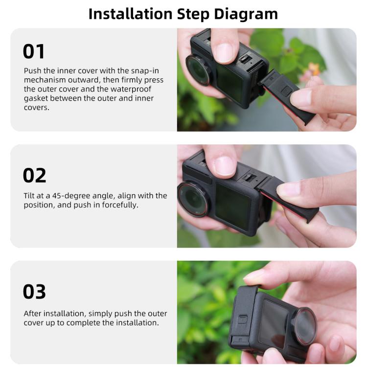Tapa lateral de la batería para DJI Osmo Action 5 (negra) — imagen 8