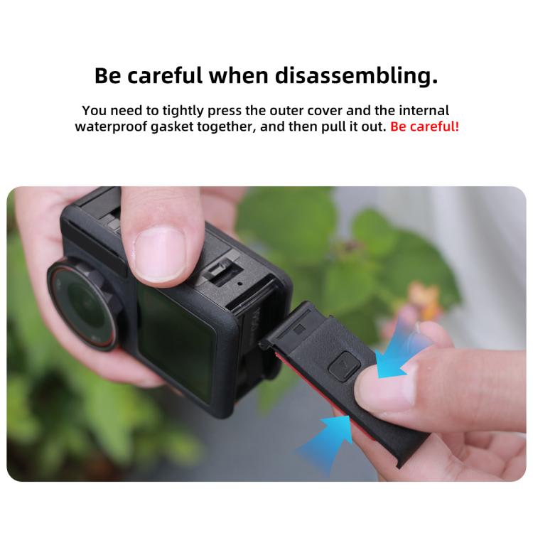 Tapa lateral de la batería para DJI Osmo Action 5 (negra) — imagen 9